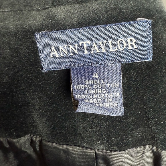 Ann Taylor Black Velour Blazer Size 4 EUC - Picture 6 of 9